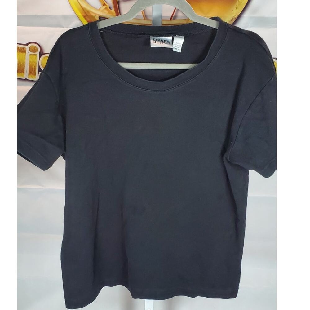 Chico’s Design Black Short Sleeve Cotton Tee Shirt Size 3